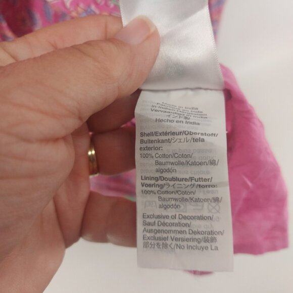 J Crew Embroidered Belted tunic dress in pink vines block print - Picture 7 of 10